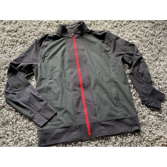 Lululemon Tactic black gray Warpstreme full Zip Performance TRACK JACKET men XL - Picture 2 of 7